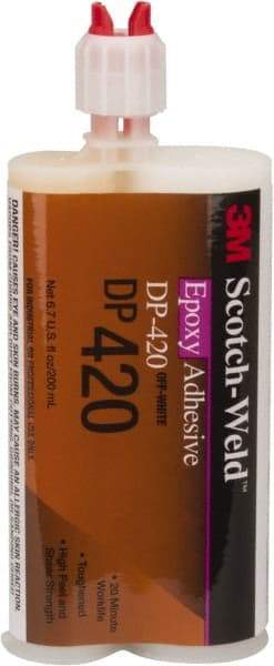 3M - 200 mL Bottle Two Part Epoxy - 20 min Working Time, 4,500 psi Shear Strength, Series DP420 - Eagle Tool & Supply