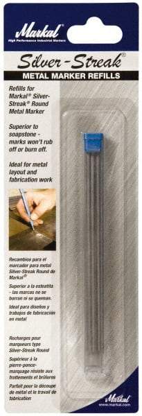 Markal - Metallic Silver Graphite Petroleum Base Marker - Fine Tip - Eagle Tool & Supply