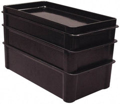 MFG Tray - 150 Lb Load Capacity Black Fiberglass Tote Container - Stacking, 22" Long x 12" Wide x 1.3" High - Eagle Tool & Supply