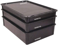 MFG Tray - 400 Lb Load Capacity Black Fiberglass Tote Container - Stacking, 25.8" Long x 17.8" Wide x 6" High - Eagle Tool & Supply