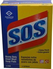 Value Collection - Steel Wool Scouring Soap Pad - Heavy-Duty, Blue/Gray - Eagle Tool & Supply