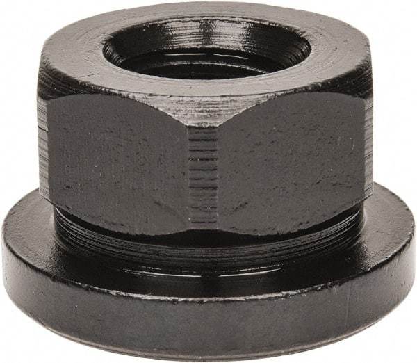 TE-CO - 1/2-13, 1-1/8" Flange Diam, 11/16" High, 7/8" Across Flats, Flange Nut - Grade 12L14 Steel, Black Oxide Finish, 3/16" Flange Height, TCMAI - Eagle Tool & Supply