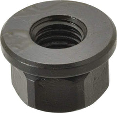 TE-CO - 5/8-11, 1-3/8" Flange Diam, 13/16" High, 1-1/16" Across Flats, Flange Nut - Grade 12L14 Steel, Black Oxide Finish, 3/16" Flange Height, TCMAI - Eagle Tool & Supply