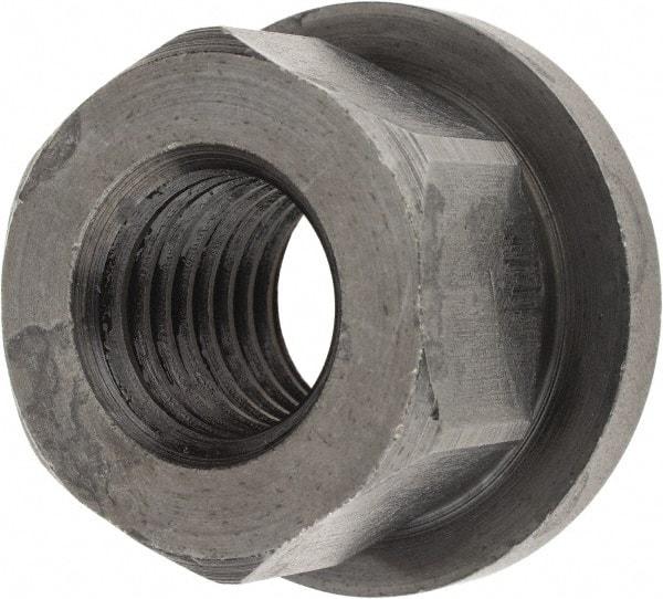 TE-CO - 3/4-10, 1-5/8" Flange Diam, 1" High, 1-1/4" Across Flats, Flange Nut - Grade 12L14 Steel, Black Oxide Finish, 1/4" Flange Height, TCMAI - Eagle Tool & Supply