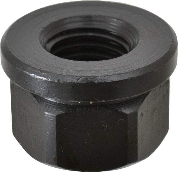 TE-CO - 7/8-9, 1-3/4" Flange Diam, 1-1/8" High, 1-7/16" Across Flats, Flange Nut - Grade 12L14 Steel, Black Oxide Finish, 1/4" Flange Height, TCMAI - Eagle Tool & Supply