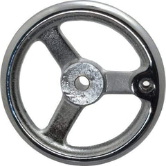 Gibraltar - 6", 3 Spoke Offset Handwheel - 1-3/8" Hub, Cast Iron, Chrome Plated Finish - Eagle Tool & Supply