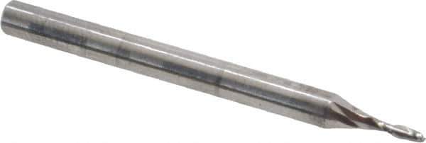 OSG - 0.05", 0.156" LOC, 1/8" Shank Diam, 1-1/2" OAL, 2 Flute, Solid Carbide Square End Mill - Single End, Uncoated, Spiral Flute, 30° Helix, Centercutting, Right Hand Cut, Right Hand Flute, Series 492 - Eagle Tool & Supply