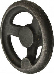 Gibraltar - 4", 3 Spoke Offset Handwheel - 1.2" Hub, Cast Iron, Plain Finish - Eagle Tool & Supply