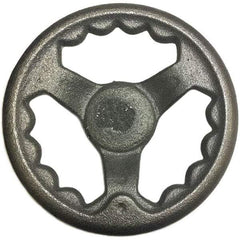 Gibraltar - 6", 3 Spoke Offset Handwheel - 1.4" Hub, Cast Iron, Plain Finish - Eagle Tool & Supply