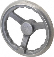 Gibraltar - 8", 3 Spoke Offset Handwheel - 2.44" Hub, Cast Iron, Plain Finish - Eagle Tool & Supply