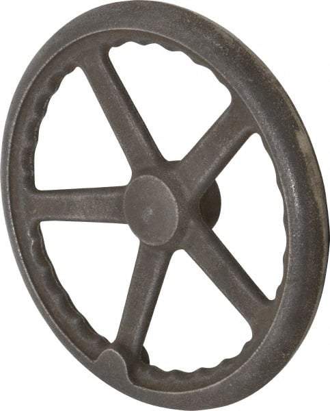 Gibraltar - 12", 3 Spoke Offset Handwheel - 2.2" Hub, Cast Iron, Plain Finish - Eagle Tool & Supply