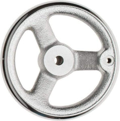 Value Collection - 5", 3 Spoke Offset Handwheel - 1.3" Hub, Cast Iron, Plain Finish - Eagle Tool & Supply