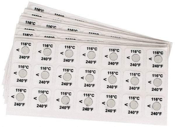 Tempil - 116°C Temp Indicating Label - 1 Rating - Eagle Tool & Supply