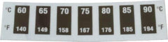 Tempil - 60°C Temp Indicating Label - 7 Ratings - Eagle Tool & Supply