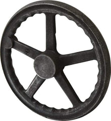Gibraltar - 12", 3 Spoke Straight Handwheel - 2.4" Hub, Cast Iron, Plain Finish - Eagle Tool & Supply