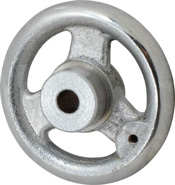 Gibraltar - 3", 3 Spoke Straight Handwheel - 1.1" Hub, Cast Iron, Chrome Plated Finish - Eagle Tool & Supply