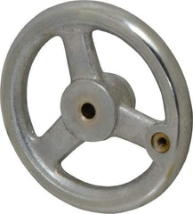 Gibraltar - 5", 3 Spoke Straight Handwheel - 1.4" Hub, Cast Iron, Chrome Plated Finish - Eagle Tool & Supply