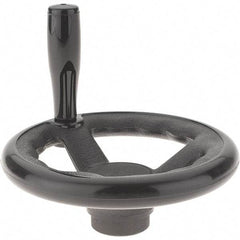 Value Collection - 5", 3 Spoke Offset Handwheel with Revolving Handle - Plastic, Plain Finish - Eagle Tool & Supply