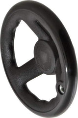 Value Collection - 5-1/2", 3 Spoke Offset Handwheel with Revolving Handle - Plastic, Plain Finish - Eagle Tool & Supply