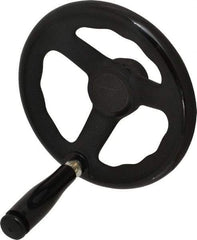 Value Collection - 6-1/4", 3 Spoke Offset Handwheel with Revolving Handle - Plastic, Plain Finish - Eagle Tool & Supply