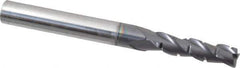 ProMax - 7/32" Diam, 3/4" LOC, 3 Flute Solid Carbide Roughing & Finishing Corner Radius End Mill - AlTiN Finish, 2-1/2" OAL, 1/4" Shank Diam, Straight Shank, 35° Helix, Centercutting, Regular Length - Eagle Tool & Supply