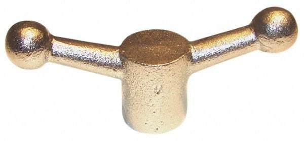 Gibraltar - 2 Offset Arms, 0.624" Hole, Zinc Plated, Reamed Speed Handle - 2-1/2" High, 9/16" Arm Diam, 1-3/8" Hub Diam, 7/8" Ball Diam - Eagle Tool & Supply