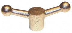 Gibraltar - 2 Offset Arms, 0.624" Hole, Zinc Plated, Reamed Speed Handle - 2-1/2" High, 9/16" Arm Diam, 1-3/8" Hub Diam, 7/8" Ball Diam - Eagle Tool & Supply