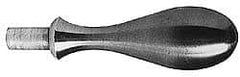 Gibraltar - 1/2" Press Fit Stem, Revolving Handwheel & Machine Handle - Carbon Steel Bulb Shape Handle, 15/16" Long Carbon Steel Stem, 5-1/8" OAL - Eagle Tool & Supply