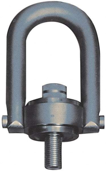 Jergens - 550 Lb Load Capacity Safety Engineered Center Pull Hoist Ring - 5 Ft/Lb Torque, 1/4 - 20 Thread, Alloy Steel - Eagle Tool & Supply