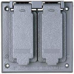 Cooper Crouse-Hinds - Electrical Outlet Box Aluminum Weatherproof Cover - Includes Gasket - Eagle Tool & Supply