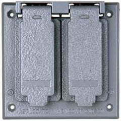 Cooper Crouse-Hinds - Electrical Outlet Box Aluminum Weatherproof Cover - Includes Gasket - Eagle Tool & Supply