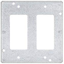 Cooper Crouse-Hinds - Electrical Outlet Box Steel Square Surface Cover - Eagle Tool & Supply