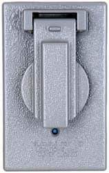 Cooper Crouse-Hinds - Electrical Outlet Box Aluminum Weatherproof Cover - Includes Gasket - Eagle Tool & Supply