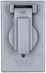 Cooper Crouse-Hinds - Electrical Outlet Box Aluminum Weatherproof Cover - Includes Gasket - Eagle Tool & Supply