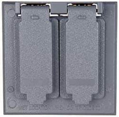 Cooper Crouse-Hinds - Electrical Outlet Box Aluminum Weatherproof Cover - Includes Gasket - Eagle Tool & Supply