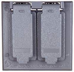 Cooper Crouse-Hinds - Electrical Outlet Box Aluminum Weatherproof Cover - Includes Gasket - Eagle Tool & Supply