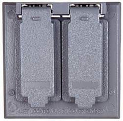 Cooper Crouse-Hinds - Electrical Outlet Box Aluminum Weatherproof Cover - Includes Gasket - Eagle Tool & Supply