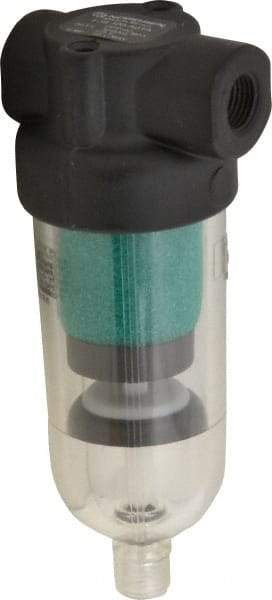 Norgren - 1/8" Port Coalescing Filter - Polycarbonate Bowl, Automatic Drain, 150 Max psi, 0.01 Micron Rating, 1.63" Wide x 4-1/4" High - Eagle Tool & Supply
