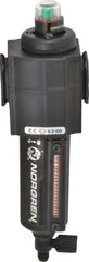 Norgren - 1/2" Port Coalescing Filter - Aluminum Bowl, Manual Drain, 250 Max psi, 0.01 Micron Rating, 2.68" Wide x 8.16" High - Eagle Tool & Supply