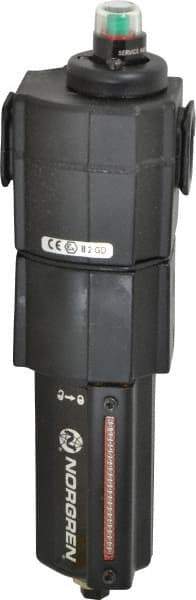 Norgren - 3/4" Port Coalescing Filter - Aluminum Bowl, Automatic Drain, 250 Max psi, 0.01 Micron Rating, 3.15" Wide x 11.4" High - Eagle Tool & Supply