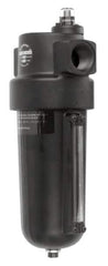 Norgren - 1-1/2" Port Coalescing Filter - Aluminum Bowl, Automatic Drain, 250 Max psi, 0.01 Micron Rating, 8.22" Wide x 27.12" High - Eagle Tool & Supply