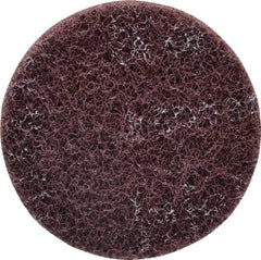 3M - 4" Medium Grade Aluminum Oxide Deburring Disc - 1/4" Center Hole, Arbor Connection, Maroon, 6,000 Max RPM - Eagle Tool & Supply