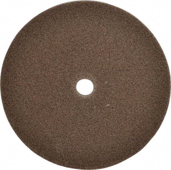 3M - 6" Diam, 1/4" Face Width, 5/8" Center Hole, Medium Grade, Aluminum Oxide Deburring Wheel - Unitized, Hard Density 7 Grade, 7,500 RPM - Eagle Tool & Supply