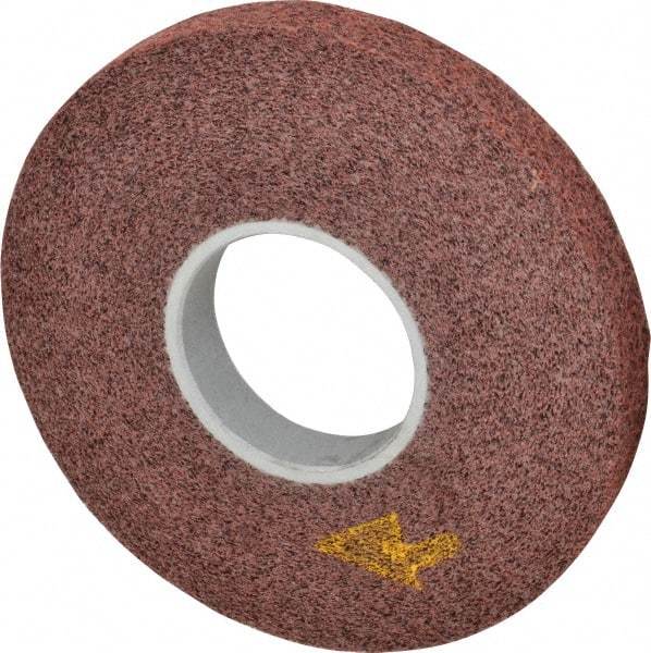 3M - 8" Diam, 1" Face Width, 3" Center Hole, Medium Grade, Aluminum Oxide Deburring Wheel - Convolute, Soft Density 4 Grade, 4,500 RPM - Eagle Tool & Supply