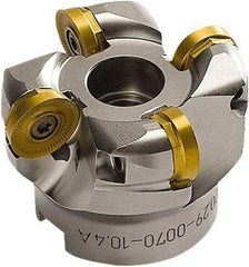 Seco - 2-1/2" Cut Diam, 0.394" Max Depth, 3/4" Arbor Hole, 4 Inserts, RP.. 2006 Insert Style, Indexable Copy Face Mill - 5,800 Max RPM, 2" High, Through Coolant - Eagle Tool & Supply