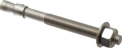 Red Head - 1/2" Diam, 1/2" Drill, 5-1/2" OAL, Wedge Expansion Concrete Anchor - 316 Stainless Steel, Hex Nut Head, Hex Drive, 3" Thread Length - Eagle Tool & Supply