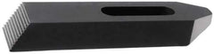 TE-CO - 1/4, 5/16, 3/8" Stud, Steel, Plain Strap Clamp - 1-7/16" Travel, 4" OAL x 1" Wide x 5/8" High, Black Oxide Finish, Tapered Nose - Eagle Tool & Supply