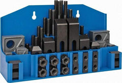 TE-CO - 52 Piece Fixturing Step Block & Clamp Set with 1" Step Block, 5/8" T-Slot, 1/2-13 Stud Thread - 1" Nut Width, 3, 4, 5, 6, 7 & 8" Stud Lengths - Eagle Tool & Supply