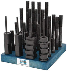 TE-CO - 41 Piece, 5/8-11 Stud, T Nut & Stud Kit - 3, 4, 5, 6, 7, 8" Stud Lengths - Eagle Tool & Supply