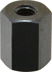 TE-CO - M6x1.00 Metric Coarse, 16mm OAL Steel Standard Coupling Nut - Black Oxide Coated, 13mm Width Across Flats - Eagle Tool & Supply